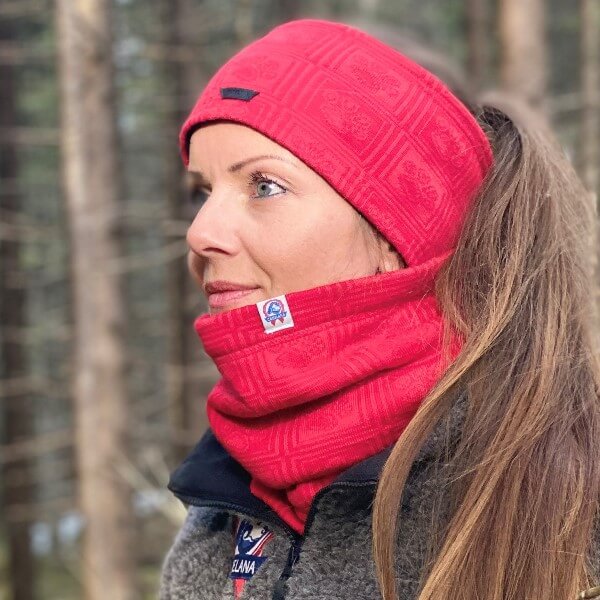Rana Hals merinoull m/fleecefór - potemønster