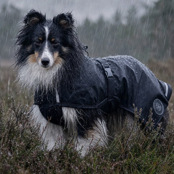 Cover sort vind-/regndekken hund