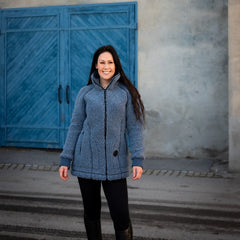 Frida ulljakke lang damemodell 100% ull