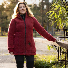 Frida ulljakke lang damemodell 100% ull